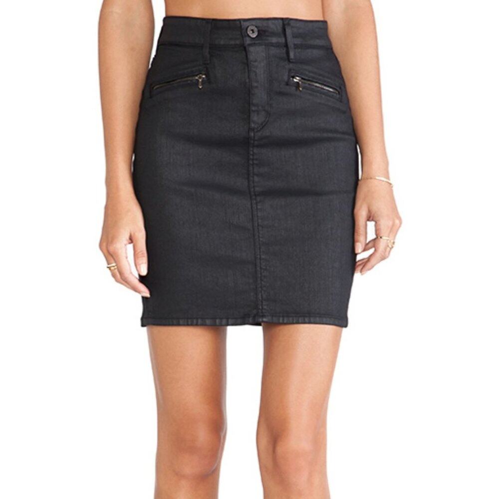 Adriano Goldschmied Kodie Blackslick Skirt 25 NEW